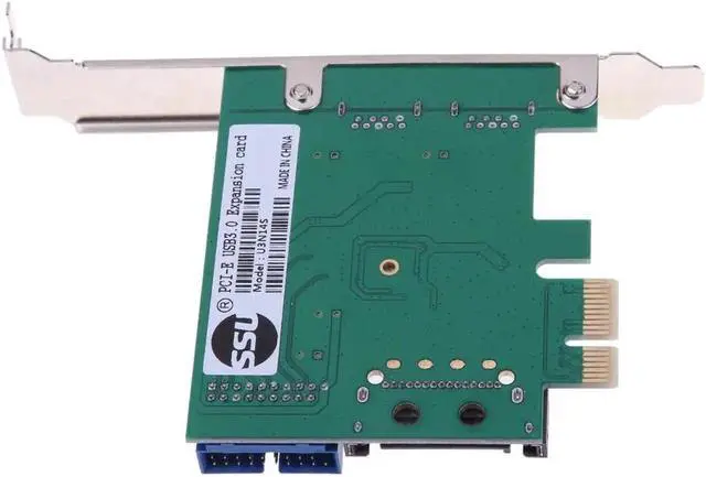Alt view image 6 of 6 - 4 Ports USB3.0 5Gb/s PCI Express PCIE PCI-E Expansion Card With 2 External Ports And 2 Internal 19Pin Headers