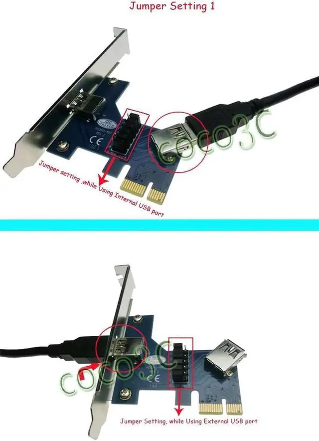 Alt view image 4 of 6 - PCI-e x1 x4 x8 x16 to Dual PCI slots adapter, pci express to 2 pci card