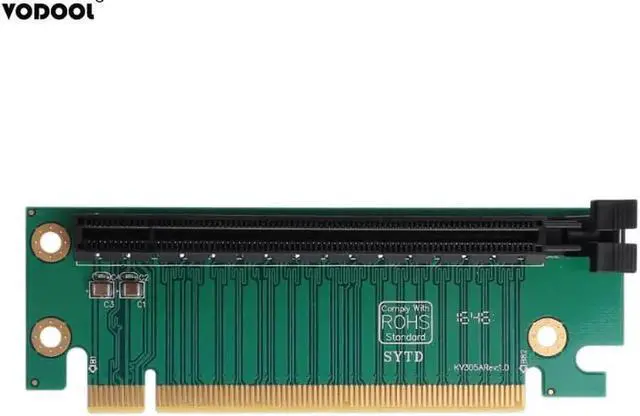 Alt view image 3 of 6 - PCI-E PCI Express 16X 90 Degree Adapter Riser Card For 2U Computer Case Chassis PC Converter Expansion Card Components