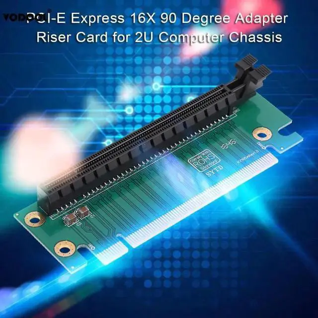 Alt view image 2 of 6 - PCI-E PCI Express 16X 90 Degree Adapter Riser Card For 2U Computer Case Chassis PC Converter Expansion Card Components