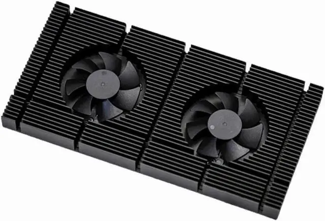 Alt view image 4 of 7 - Aomoproing GPU Backplate Memory Radiator For RTX 3090 3080 3070 Series Graphics Card VGA VRAM, Aluminum Panel + Dual PWM Fan Cooling Cooler With 1mm Laird Tflex 500 Thermal Pad