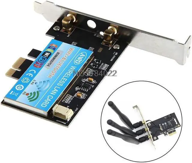 Alt view image 2 of 6 - BT4.0 BCM94360CS2 PCI-E 867Mbps 802.11AC Dual Band Wifi PCI-Express Adapter Card
