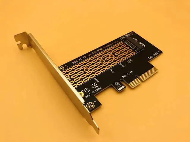 Alt view image 3 of 6 - PCIE M2 Riser Card PCI-E PCI Express 3.0 X4 to NVMe M.2 M KEY NGFF SSD Adapter Support 2230 2242 2260 2280 Size NVMe M.2 SSD