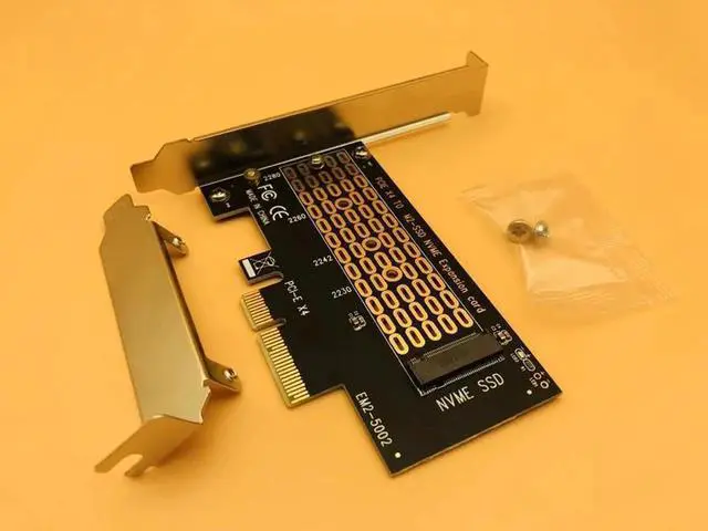 Main image of PCIE M2 Riser Card PCI E PCI Express 3.0 X4 to NVMe M.2 M KEY NGFF SSD Adapter Support 2230 2242 2260 2280 Size NVMe M.2 SSD