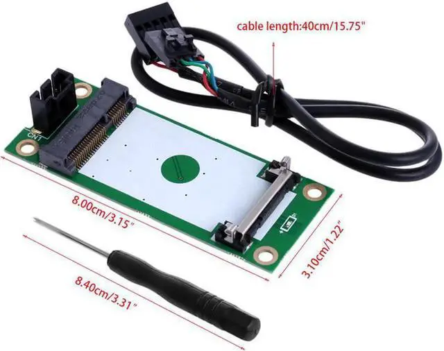 Alt view image 6 of 6 - Mini PCI PCI-E Express to USB Interface With SIM Card Adapter 180 Degree