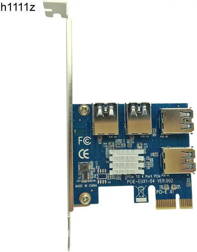 Main image of 4 Slots PCI E 1 to 4 PCI Express 16X Slot External PCIE Riser Card Adapter Board USB 3.0 Converter for BTC Miner Mining Machine