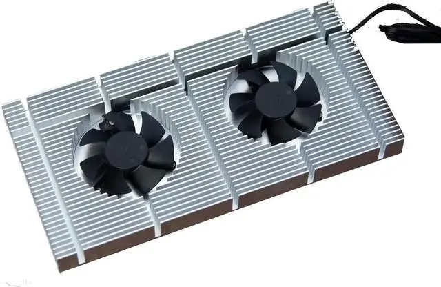 Alt view image 7 of 7 - GPU Backplate Radiator Memory Cooler Aluminum Panel + Dual PWM Fan VRAM Heatsink Graphics Card Backplane For RTX 3090 3080 3070 Radiator With 1mm Thermal Pad 500