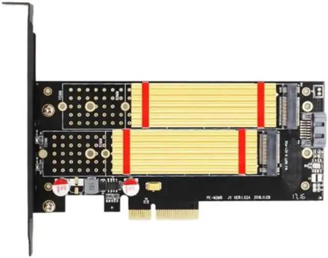Alt view image 5 of 6 - 1Set PCI Express PCI E 3.0 X4 to NVMe M.2 M KEY NGFF SSD PCIE M2 Riser Card Adapter Support for 2230 2280 Size