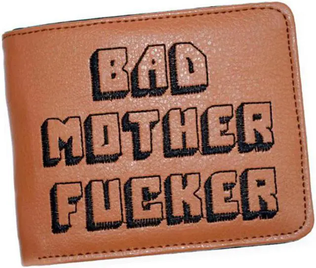Main image of Wallet With Zipper Coin Pocket Bad Mother Boys Wallet Card Holder Vintage Gift Purse