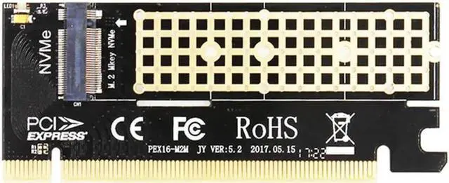Main image of M.2 NVME SSD NGFF To PCIE 16X/4X Adapter Expansion Card PCIE NVME M.2 SSD To PCIE Card With Heatsink Heat Sink