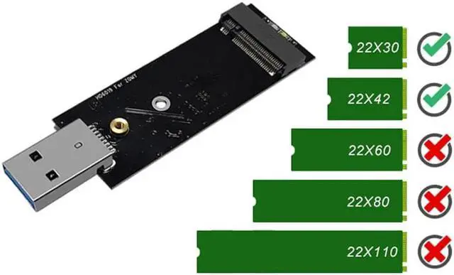 Alt view image 3 of 6 - SSD Case USB3.0 TO M.2 NGFF SSD Enclosure Solid State Drive External Case Adapter UASP SuperSpeed 6Gb for 2230 2242 M.2 NGFF SSD