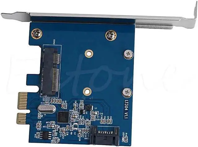 Main image of 1pc PCI-E PCIe to mSATA SSD and SATA 3.0 Combo Extender Adapter Card 6.0Gbps