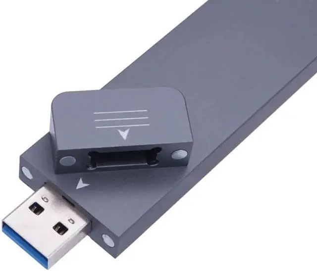 Alt view image 5 of 6 - NVME Case M.2 NVME Enclosure USB C Gen2 10Gbps PCIe NVME SSD Enclosure NVME M2 SSD Case Box Supports 2230/2242/2260/2280 M.2 SSD