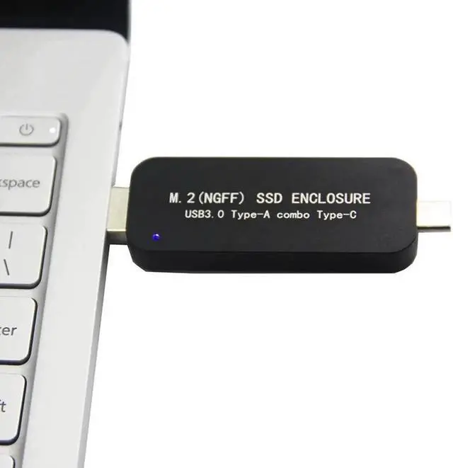 Alt view image 5 of 6 - M.2 SSD/Harddisk/HDD Enclosure USB 3.0 Type C Hard Disk Enclosure External Hard Drive Enclosure Case for 2230 2242 SSD M2