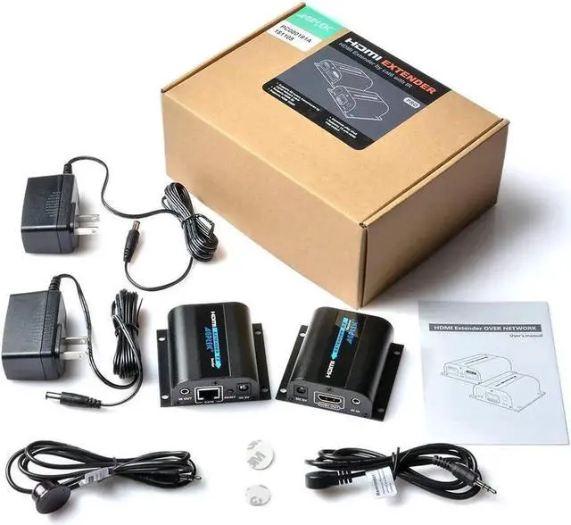 Alt view image 6 of 6 - HDMI Network Extender w/Loop-Out 196ft/60m Over Cat6/6a/7 Single Cable for Local Display Monitor - Supports IR Signal