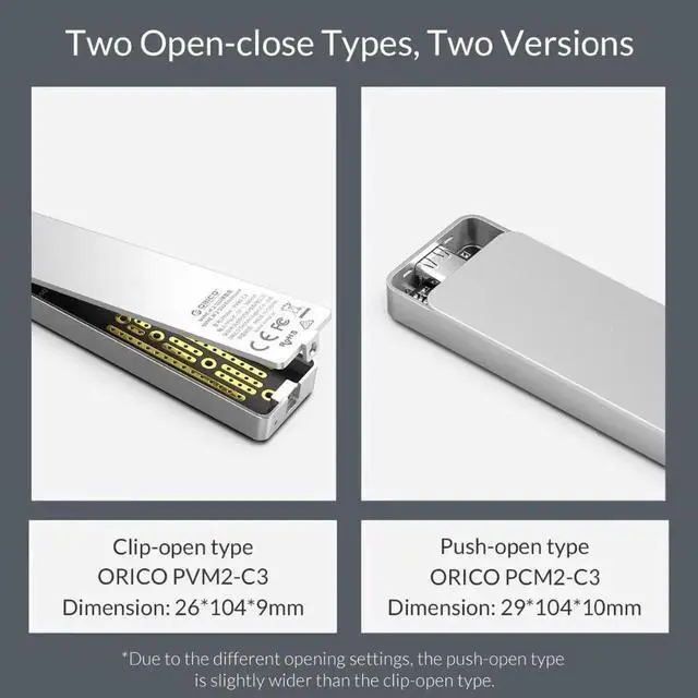 Alt view image 4 of 6 - M2 SSD Case NVME USB C 10Gbps Support UASP USB3.1 Gen2 Type C M.2 SSD Enclosure for NVME PCIE NGFF SATA M/B Key SSD Disk