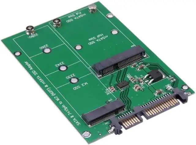 Alt view image 4 of 6 - M.2 NGFF/mSATA SSD to SATA III Converter Adapter Card Build in Mini PCI-e 52pin B Key Male Connector for Notebook PC SSD