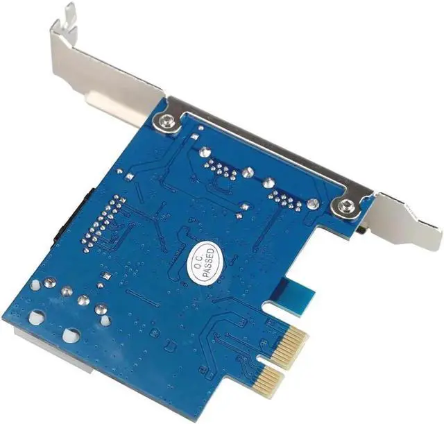 Alt view image 2 of 6 - 2 USB3.0 Ports PCI-E PCIE PCI Express Card 4 Pin IDE Power Connector 19 Pin Internal Header With TWO External 5Gbps SuperSpeed