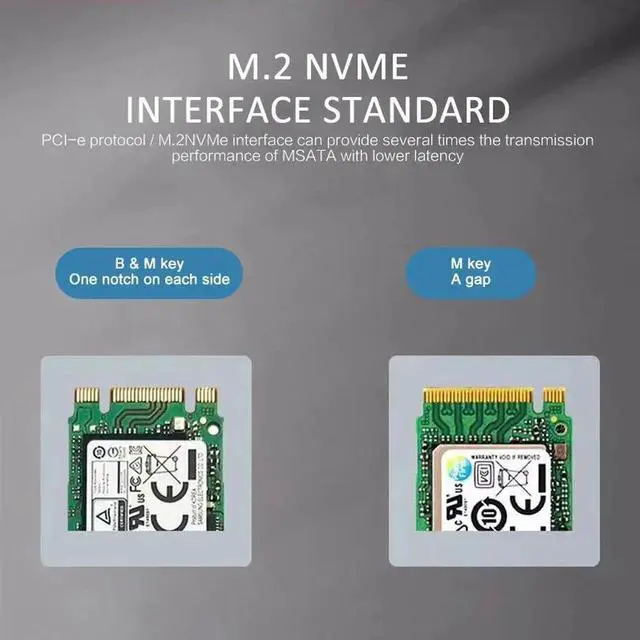 Alt view image 2 of 6 - M2 SSD Hard Case NVME PCIe Enclosure M.2 to USB Type C 3.1 GEN2 M Key Adapter USB C External SSD Solid State Drive Box