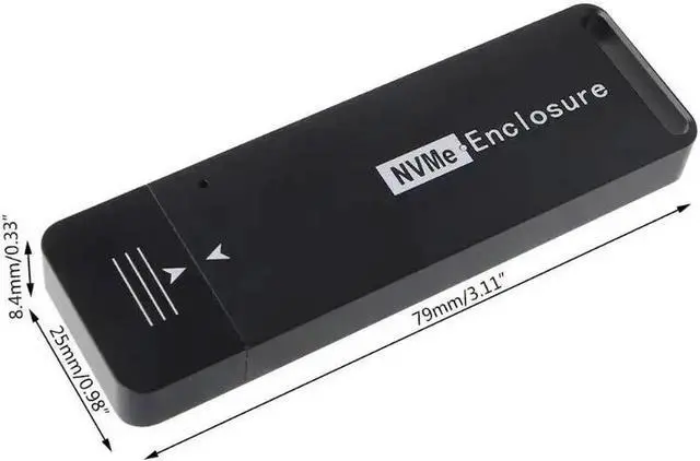 Alt view image 3 of 6 - M2 SSD Case NVMe NGFF M.2 SSD Enclosure USB3.1 Type C Gen2 for In tel 2230 2242