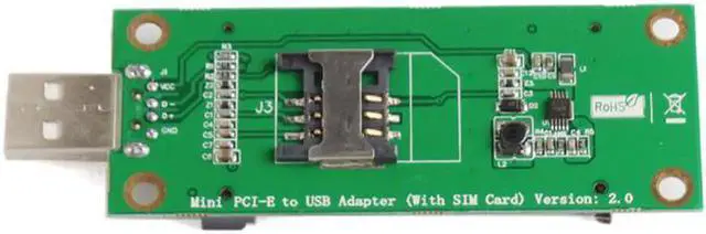 Main image of Mini PCI-E WWAN Card to USB Adapter Card with SIM Card Slot For Laptop Computer And Phone