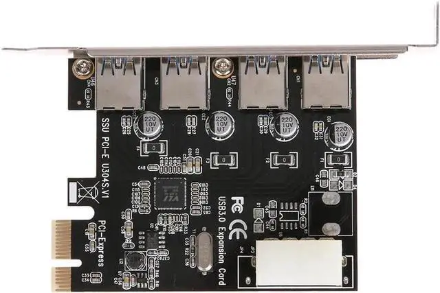 Alt view image 6 of 6 - 5Gbps USB3.0 PCI-E Expansion Card 4 Ports To USB3.0 Computer Expansion Card With 4pin Power Interface For PC Desktop