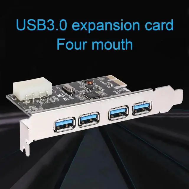 Alt view image 5 of 6 - 5Gbps USB3.0 PCI-E Expansion Card 4 Ports To USB3.0 Computer Expansion Card With 4pin Power Interface For PC Desktop