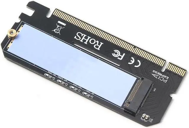 Alt view image 6 of 6 - PCIE NVME M.2 M Key Adapter NGFF SSD to PCI-E 16X Extender Converter Riser Card M.2 to PCI-E Adapter Expansion Card with LED