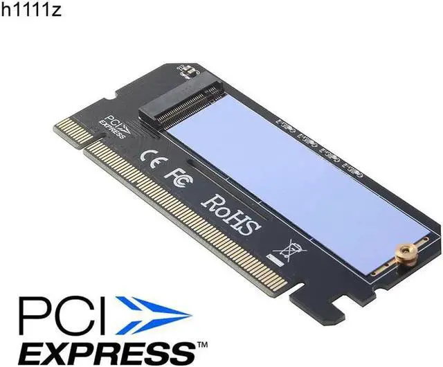 Alt view image 3 of 6 - PCIE NVME M.2 M Key Adapter NGFF SSD to PCI-E 16X Extender Converter Riser Card M.2 to PCI-E Adapter Expansion Card with LED