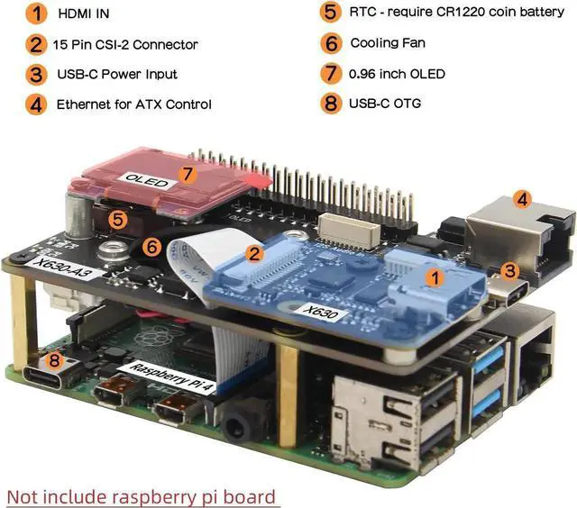 Alt view image 4 of 6 - Pi based KVM over IP PiKVM-A3 with Power Adapter USB-C 5V 4A for Raspberry Pi 4B