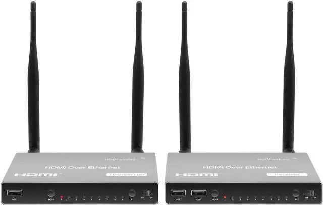 Main image of 200M Wireless WiFi Transmitter Receiver USB KVM 1080P HDMI Loop IR Remote Wireless HDMI Extender Splitter Switch PC To Multi TV