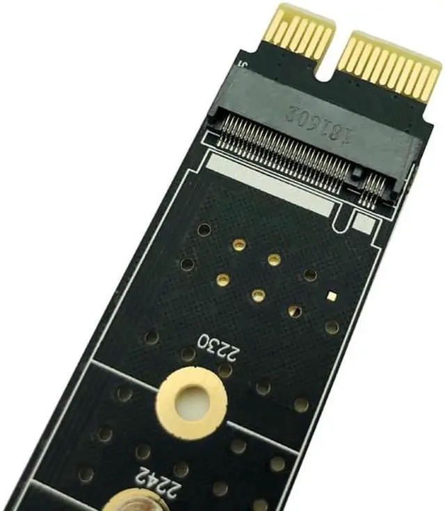 Alt view image 2 of 6 - Riser PCIE to M2 Adapter NVMe SSD M2 to PCI Express X1 Adapter PCIE Riser M Key Connector Supports 2230 2242 2260 2280 SSD Disk