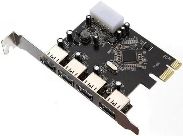 Alt view image 6 of 6 - USB 3.0 PCI Express Card adapter connector PCI-E Card 4 Ports PC Computer