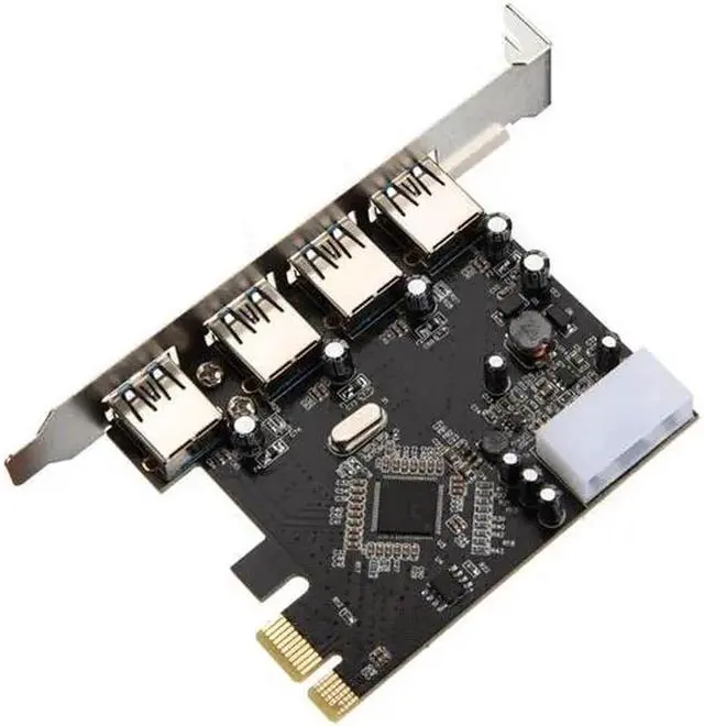 Alt view image 2 of 6 - USB 3.0 PCI Express Card adapter connector PCI-E Card 4 Ports PC Computer