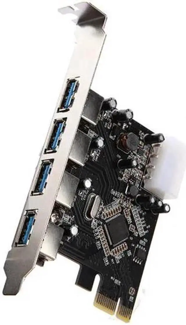 Alt view image 3 of 6 - USB 3.0 PCI Express Card adapter connector PCI-E Card 4 Ports PC Computer