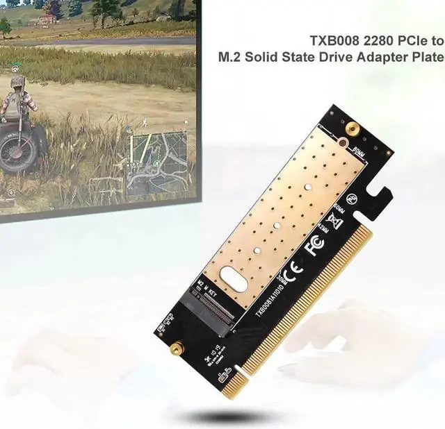 Alt view image 2 of 6 - M.2 NVMe SSD NGFF TO PCIE 3.0 X16 X4 Adapter M Key Interface Expansion Card Add On Card Full Speed Support 2230 to 2280 SSD