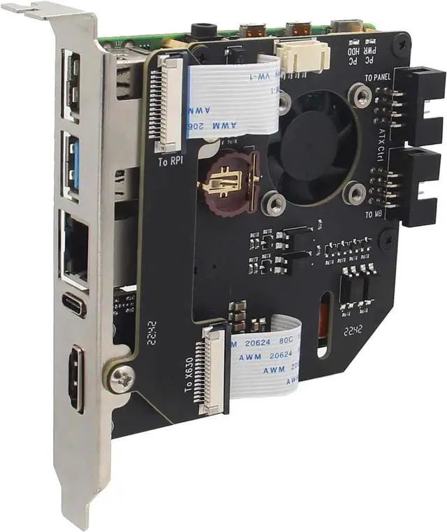 Alt view image 5 of 6 - Pi 4B PCIe KVM over IP PiKVM-A8 Support PiKVM v3 PoE ATX HDMI CSI