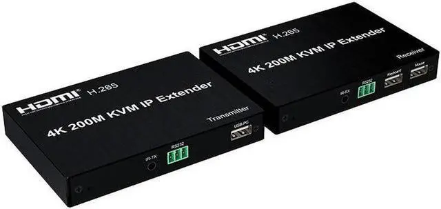 Alt view image 4 of 6 - 4K HDMI KVM Extender HDMI KVM Splitter Over Cat5e/6 Cable up to 200M Receiver Sender for window Mac 4K 30Hz KVM