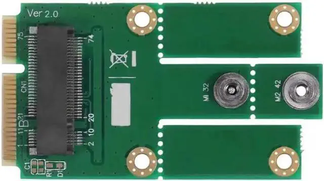 Alt view image 2 of 6 - M.2 NGFF B Key NGFF m2 to Mini PCI E Converter Adapter Card with SIM Card Slot