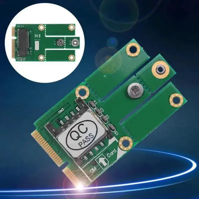 Alt view image 6 of 6 - M.2 NGFF B Key NGFF m2 to Mini PCI E Converter Adapter Card with SIM Card Slot