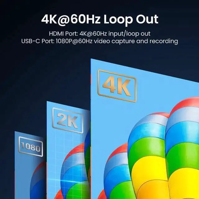 Alt view image 5 of 6 - Video Capture Card 4K HDMI to USB/USB-C HDMI Video Grabber Box for PS4 Switch Xbox Camera DVD Live Stream Record