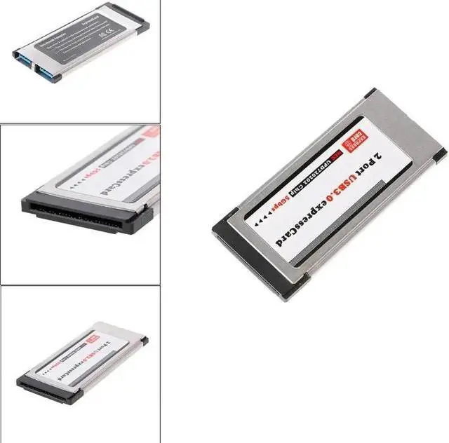 Alt view image 3 of 6 - High Speed PCI-E PCI Exprss To 2 Port USB 3.0 34 mm Expresscard Card Converter Adapter