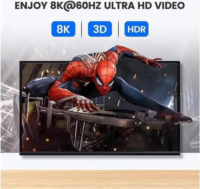 Alt view image 6 of 7 - HDMI 2.1 Switch 8K HDMI Splitter 3 in 1 Out, Ultra High-Speed 48Gbps HDMI Switcher with Remote Control, Supports 8K @60Hz 4K @120Hz, Compatible for PS5/PS4 Projectors Monitor