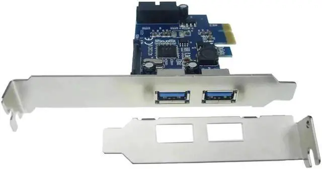 Alt view image 2 of 3 - 1 pcs SuperSpeed 2-Port USB 3.0 19-pin USB3.0 PCI-E PCI Express pcie Card Motherboard 20P 20 pin Connector Expansion Card