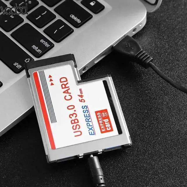 Alt view image 2 of 6 - 2 Ports USB 3.0 PCI Express Card Adapter 5Gbps HUB PCI 54mm Slot Express Card Converter for Laptop