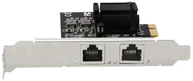 Alt view image 5 of 5 - 2.5GBase-T Gigabit Network Adapter with 2 Ports 2500Mbps PCIe 2.5gb Ethernet Card RJ45 LAN Controller Card