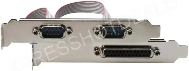 Alt view image 3 of 4 - 2 Ports RS-232 Serial COM & 1 Port Printer Parallel LPT Port to PCI-E Adapter