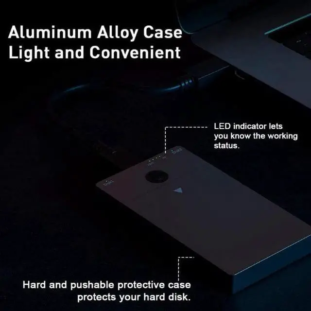 Alt view image 4 of 4 - Aomoproing Rocketek M2 SSD Case NVME Enclosure Offline Clone/Duplicator Function M.2 to USB Type C 3.1 for NGFF PCIE M/B&M Key Box,US plug