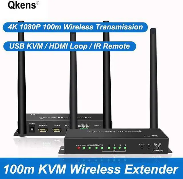 Main image of 1080p 4K Wireless Transmission Display Adapter USB KVM HDMI Extender PC To TV Monitor Audio Video Transmitter and Receiver 100m