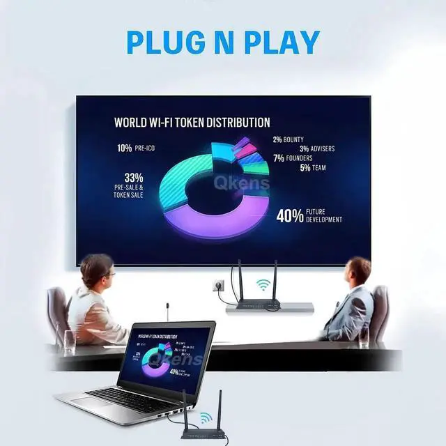 Alt view image 5 of 6 - 1080p 4K Wireless Transmission Display Adapter USB KVM HDMI Extender PC To TV Monitor Audio Video Transmitter and Receiver 100m